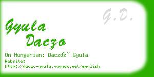 gyula daczo business card